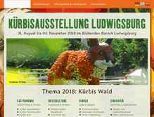 Tablet Screenshot of kuerbisausstellung-ludwigsburg.de